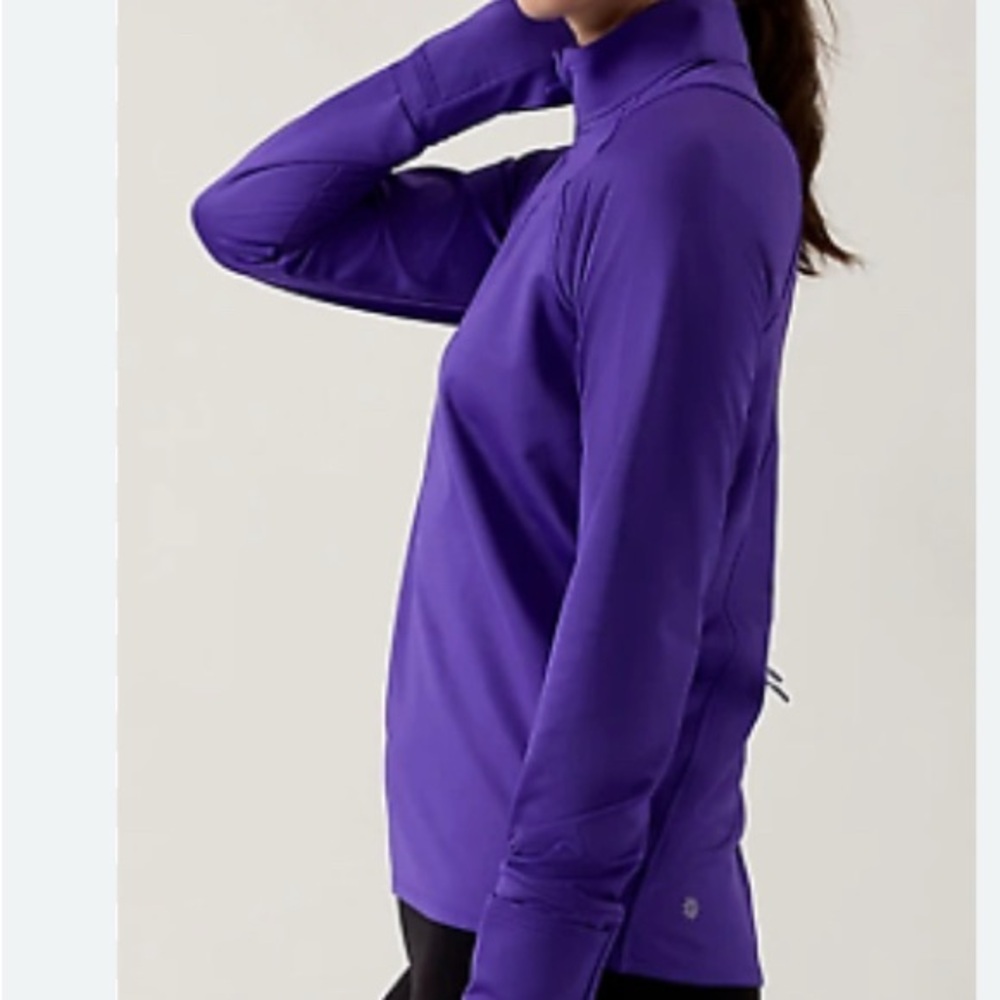 Athleta Whistler Half Zip Purple Quarter-Zip Pullover Size Large